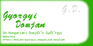 gyorgyi domjan business card